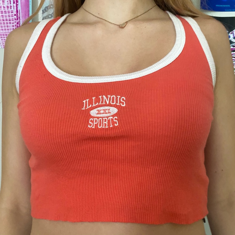 URBAN OUTFITTERS BDG ORANGE SPORTS CROP TOP